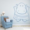 Cartoon Hippo NurseryNursery Wall Sticker