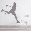 Tennis Player Tennis Hit Wall Sticker