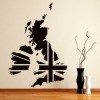 United Kingdom Map Union Jack Wall Sticker
