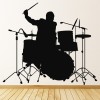 Drummer Drum Set Wall Sticker