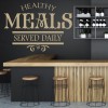 Healthy Meals Served Daily Kitchen Quote Wall Sticker