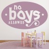 No Boys Allowed Girls Bedroom Wall Sticker