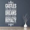 Castles Pink And White Princess Quote Wall Sticker