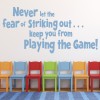 Never Let The Fear Inspirational Quote Wall Sticker
