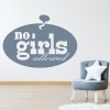 No Girls Allowed Boys Bedroom Wall Sticker