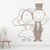 Bride And Groom Marriage Wedding Wall Sticker