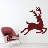 Leaping Reindeer Woodland Animals Christmas Wall Sticker