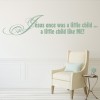 Jesus Once Was A Little Child Religious Wall Sticker