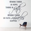 Where There Is Hope Bible Verse Wall Sticker