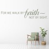 For We Walk By Faith Bible Verse Wall Sticker