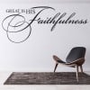 Great Is His Faithfulness Bible Quote Wall Sticker