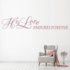 His Love Endures Forever Bible Quote Wall Sticker