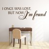 Lost But Now I'm Found Bible Verse Wall Sticker