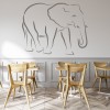 Elephant Outline Safari Animals Wall Sticker
