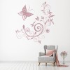 Butterfly Swirls Floral Wall Sticker
