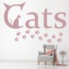 Cats Paw Prints Animals Wall Art Stickers Wall Decal