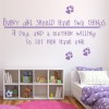 Have A Dog Girls Bedroom Wall Sticker