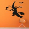 Witch & Broomstick Halloween Wall Sticker