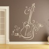 Floral Guitar Musical Instruments Wall Sticker