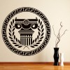 Greek Badge Column Laurel Wreath Wall Sticker