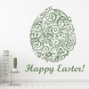 Happy Easter Floral Easter Egg Wall Sticker