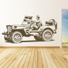 Army Jeep Soldier Car Wall Sticker