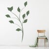 Simple Floral Flower Leaves Wall Sticker