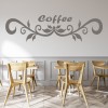 Coffee Text Banner Food Quotes & Slogans Wall Stickers Kitchen Decor Art Decals