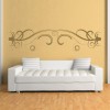Swirling Symmetrical Lines Border Floral Design Wall Stickers Home Art Decals