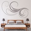 Thin Swirl Headboard Bedroom Wall Sticker