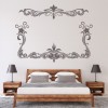 Floral Design Picture Frame Wall Sticker