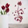 Tulip Flower Floral Butterfly Wall Sticker