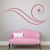 Delicate Swirl Headboard Bedroom Wall Sticker