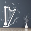 Classical Harp Instruments Music Wall Sticker