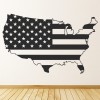 America Flag USA Map Wall Sticker