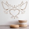 Love Birds Doves Heart Wall Sticker