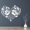 Love Heart Rose Flower Wall Sticker
