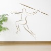 Javelin Thrower Athletics Sports Wall Sticker