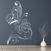 Delicate Butterfly Floral Wall Sticker