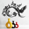 Floral Bird Flowers Feathers Wall Sticker
