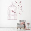 Vintage Bird Cage Wall Sticker