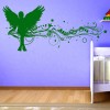 Angel With Floral Vine Angels And Wings Wall Stickers Home Decor Art Decals