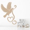 Dove Heart Birds & Feathers Wall Sticker