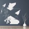 Scotland Map Scottish Flag Wall Sticker