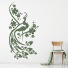 Floral Peacock Birds Feathers Wall Sticker