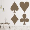 Club Heart Diamond Card Games Wall Sticker