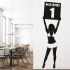 Glamour Girl Boxing Ring Wall Sticker