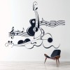 Abstract Violin Music Notes Wall Sticker
