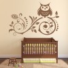 Floral Owl Nursery Wall Sticker