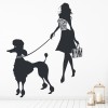 Girl And Poodle Dog Wall Sticker